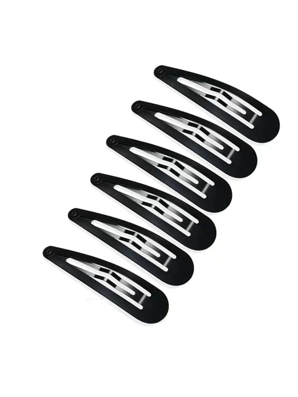 30,60 80 Pack Black 2 Inch Women Metal Snap Hair Clips Accessories No Slip Hair